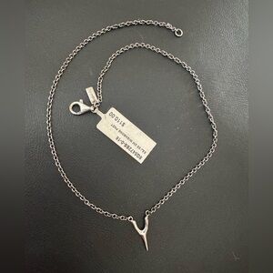 NWT Elizabeth & James Sterling Wishbone Pendant